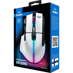 SVEN RX-G990 Ενσύρματο Gaming Ποντίκι RGB 12400 DPI White