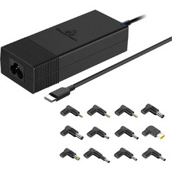 Powertech USB-C Φορτιστής Laptop 90W 20V 4.5A με Ενσωματωμένο Καλώδιο Τροφοδοσίας με Σετ Βυσμάτων PT-1256
