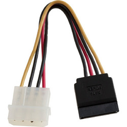 Turbo-X KY-MX4 Καλώδιο Τροφοδοσίας 4-Pin Molex Male to 15-Pin SATA Female 0.15m Multicolor