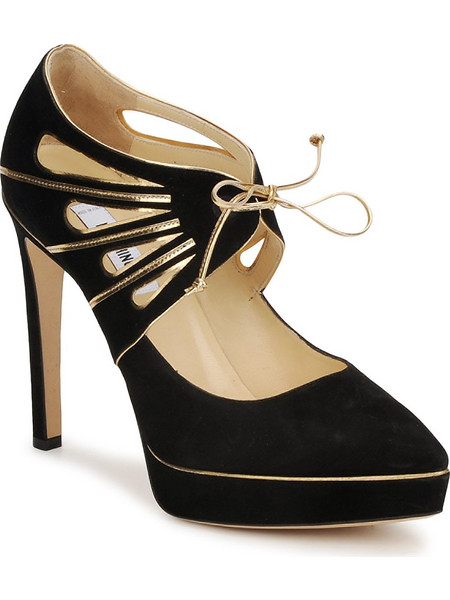 Moschino Γόβες Suede με Τακούνι Στιλέτο Λουράκι & Φιάπα Μαύρες MA1004CC1WMA200A