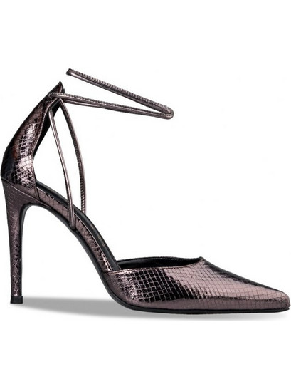 Envie Shoes Γόβες με Τακούνι Στιλέτο & Λουράκι Ανθρακί E02-18060-19