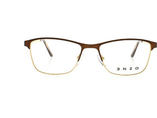 Enzo BDM127 C1 Ανδρικός Σκελετός Γυαλιών Οράσεως Μεταλλικός Καφέ