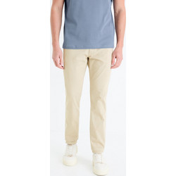 Celio Ανδρικό Παντελόνι Chino Ελαστικό Κανονική Εφαρμογή Μπεζ TOCHARLES
