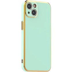 Bodycell Gold Plated Silicon Back Cover Mint Green (iPhone 14)