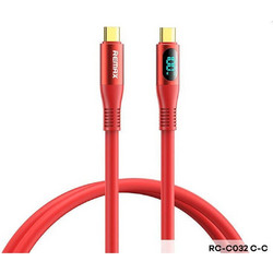 Remax RC-C032 LED USB-C to USB-C 100W 1.2m Red 6954851204466