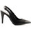 Stefania Γόβες Slingback Δερμάτινες με Τακούνι Στιλέτο Μαύρες 714