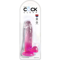 Pipedream King Cock 7" Ρεαλιστικό Dildo με Βεντούζα & Όρχεις 20cm Ροζ