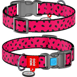 Waudog Watermelon Plastic Κολάρο Σκύλου Φούξια 2.5x35-58cm