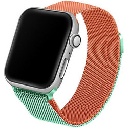 Beline Steel Λουράκι Μεταλλικό Green / Orange (Apple Watch 42 / 44 / 45 / 49mm)