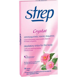 Strep Crystal Ταινίες Αποτρίχωσης για Σώμα για Ευαίσθητες Επιδερμίδες 20τμχ