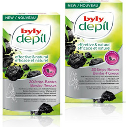 Byly Depil Charcoal Ταινίες Αποτρίχωσης για Σώμα 40τμχ