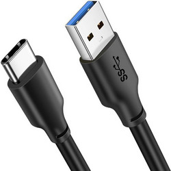 Cabletime USB-A to USB-C 1m Black 5210131038208