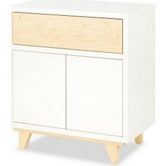 Klups Lydia Βρεφική Συρταριέρα Λευκή Μπεζ 80x45x88cm