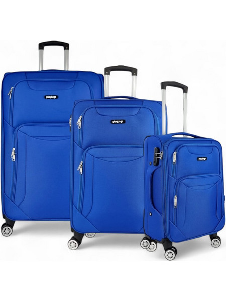 Playbags Collection FW8024 Σετ Βαλίτσες 3τμχ Royal Blue