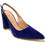 Smart Cronos Γόβες Suede Slingback με Χοντρό Ψηλό Τακούνι Royal Blue 6769