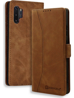 Bodycell Pu Leather Book Brown (Samsung Galaxy Note 10 Plus)