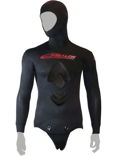 Epsealon Shadow Full Black Σακάκι Κατάδυσης Ξυρισμένο Neoprene με Επιστήθιο για Ψαροντούφεκο 5mm