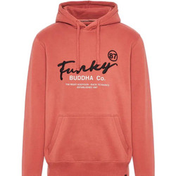 Funky Buddha Ανδρικό Φούτερ με Κουκούλα & Τσέπες Κοραλί FBM010-013-06