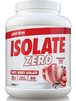 Per4m Isolate Zero Strawberry Creme Πρωτεΐνη Ορού Γάλακτος Γράμμωσης 2kg