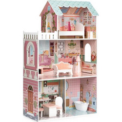 Ecotoys Μεγάλο Κουκλόσπιτο με Έπιπλα
