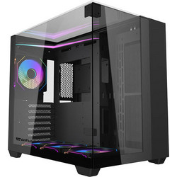 Darkflash TH285 with 4 Fans Black Midi Tower Κουτί Υπολογιστή RGB με Πλαϊνό Παράθυρο