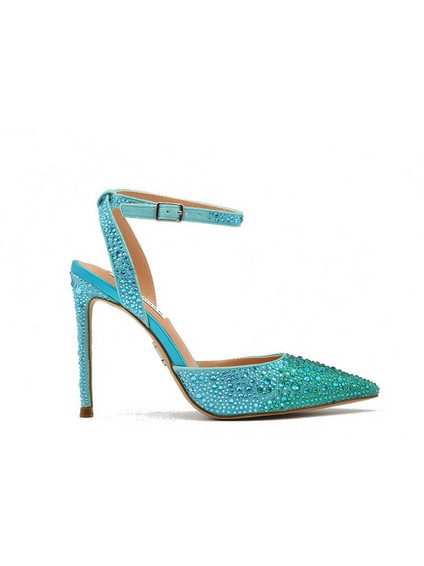Steve Madden Γόβες με Τακούνι Στιλέτο με Λουράκι & Στρας Τιρκουάζ