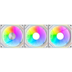 Darkflash Gauss G24 Case Fan 120mm ARGB με Σύνδεση 3-Pin 4-Pin PWM 3τμχ White