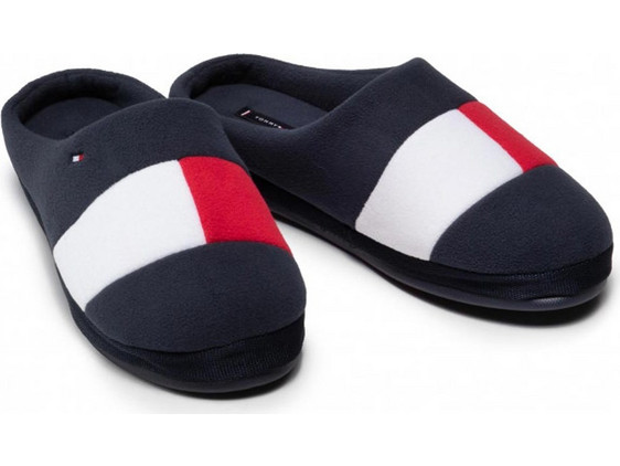 Tommy Hilfiger Χειμερινές Ανδρικές Παντόφλες Navy Μπλε FM0FM03801-RWB