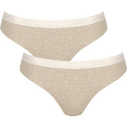 Sloggi Βαμβακερά Γυναικεία Slip Μπεζ 2Pack 10217746-M013
