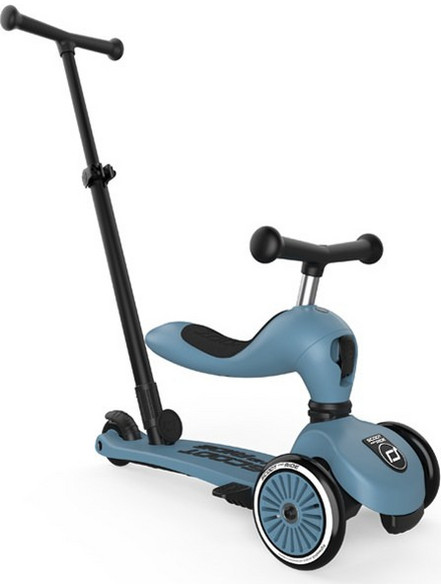 Scoot & Ride Highwaykick 1 Push and Go Παιδικό Πατίνι Τρίτροχο με Κάθισμα Steel