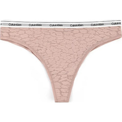 Calvin Klein Γυναικείο String με Δαντέλα Σομόν D5233E-TQO