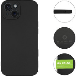 Sonique My Colors Silicone Back Cover Black (iPhone 15 Plus)