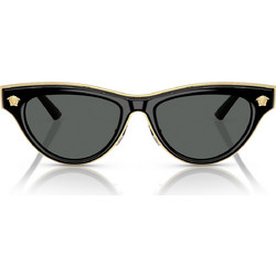 Versace VE2273 GB1/87 Γυναικεία Γυαλιά Ηλίου Οβάλ Κοκάλινα Μαύρα με Μαύρο Φακό