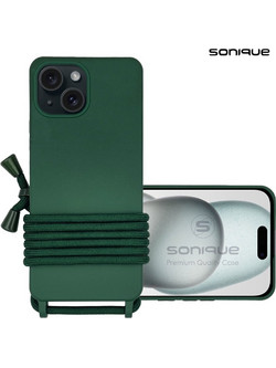Sonique Carryhang Back Cover Dark Green (iPhone 15)