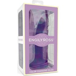 Engily Ross Color Changing to Dildo με Βεντούζα 17cm Μωβ