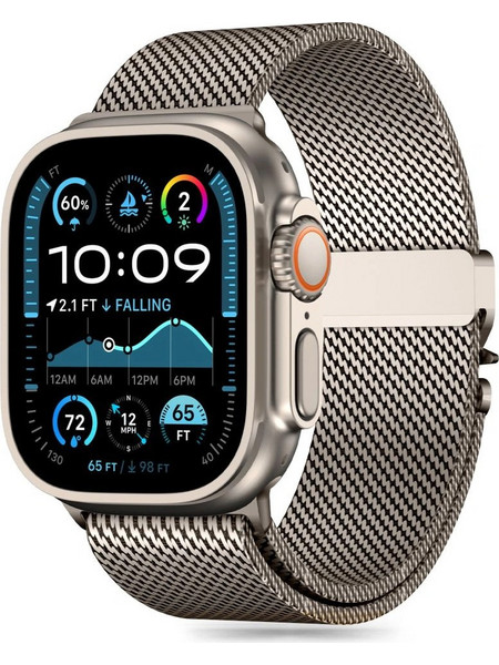 Tech-Protect Milano Λουράκι Μεταλλικό Titanium (Apple Watch 44 / 45 / 46 / 49mm)