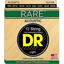 DR Strings Rare 12-χορδης Σετ 12 Χορδές Ακουστικής Κιθάρας Phosphor Bronze 10-48" Extra Light Tension