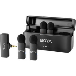 BOYA BY-V4 Mini Lavalier Σετ 4 Μικρόφωνα Πέτου 3.5mm
