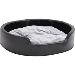 vidaXL Καναπές Κρεβάτι Σκύλου Μαύρος Γκρι 79x70cm 171254