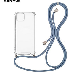 Sonique Armor Clear Back Cover Transparent / Blue Grey (iPhone 14 Plus)