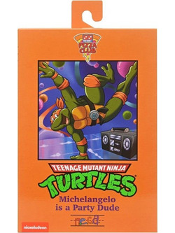 Neca Teenage Mutant Ninja Turtles Cartoon Michelangelo VHS Ultimate 18cm