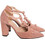 Smart Cronos Γόβες Suede με Χοντρό Ψηλό Τακούνι & Λουράκι Nude 6709