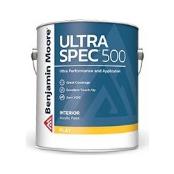 Benjamin Moore Ultra Spec 500 Flat Πλαστικό Χρώμα Εσωτερικού Χώρου Λευκό 3.8lt