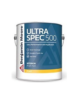Benjamin Moore Ultra Spec 500 Flat Πλαστικό Χρώμα Εσωτερικού Χώρου Λευκό 3.8lt
