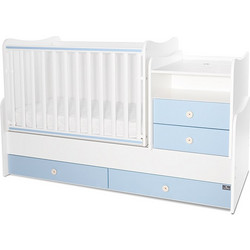Lorelli Combo Πολυμορφική Κούνια με Στρώμα 62x110cm White Baby Blue 10150560039A