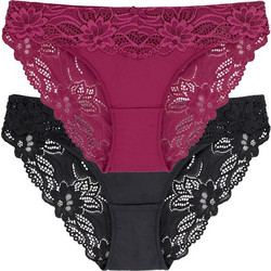 Dorina Angie Γυναικεία Slip με Δαντέλα 2Pack VD001034LA001-2X0087