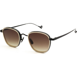 Eyepetizer Glide CY-6-50 Γυναικεία Γυαλιά Ηλίου Τετράγωνα Μεταλλικά Μαύρα με Καφέ Φακό