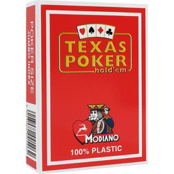 Modiano Texas Poker Τράπουλα Πλαστική Κόκκινη 01.01.825