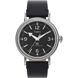 Timex Waterbury Ανδρικό Ρολόι με Μαύρο Δερμάτινο Λουράκι TW2W20200