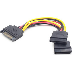 Gembird CC-SATAM2F-01 Καλώδιο Τροφοδοσίας 15-Pin SATA to 2 x 15-Pin SATA III 0.15m